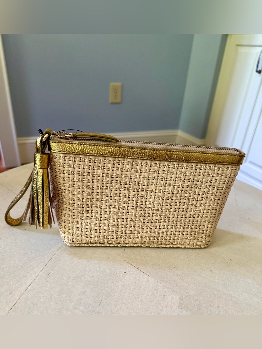 NWT Talbots Raffia Straw Wristlet Clutch Bag ✨✨✨